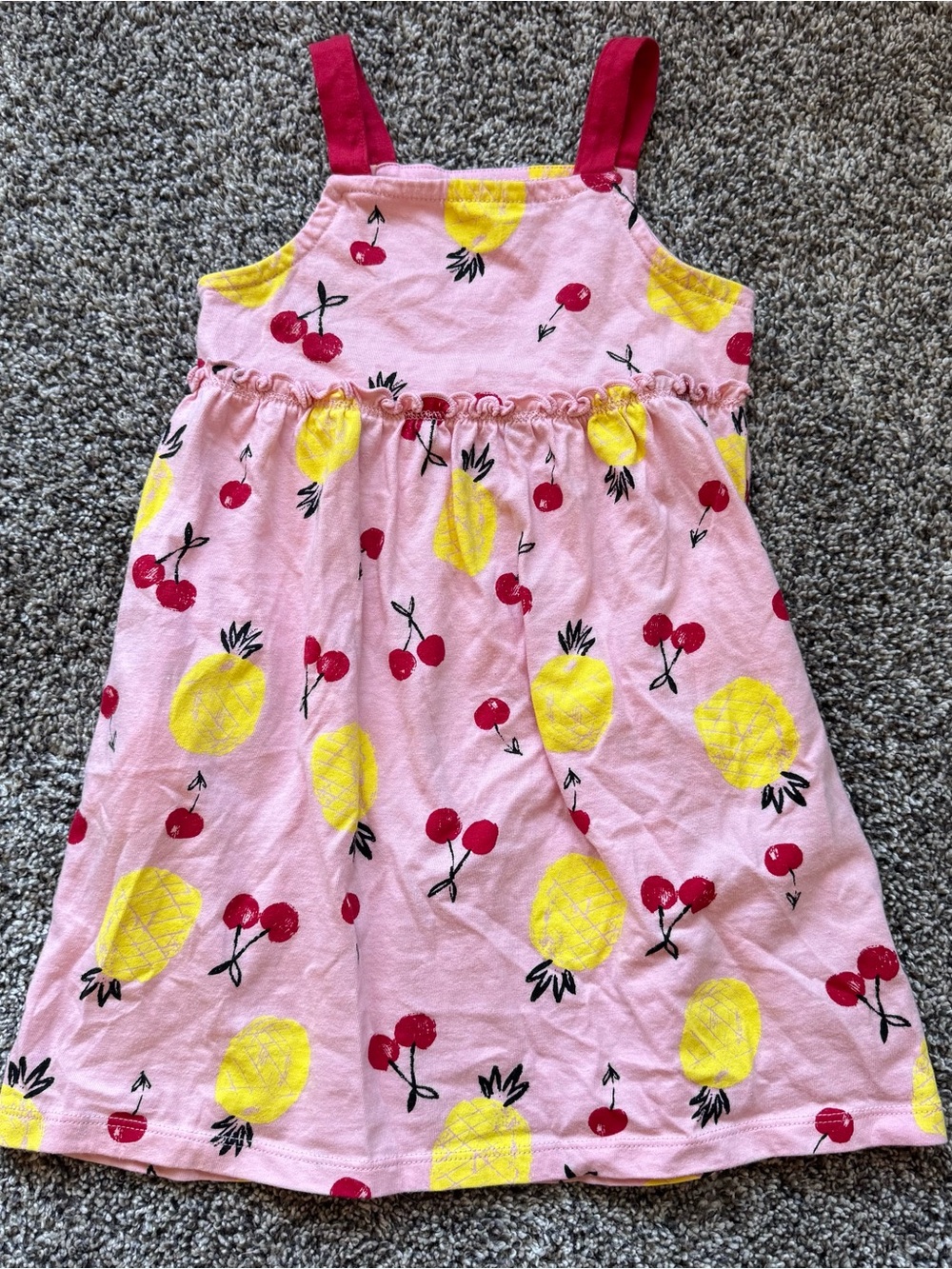 Girls Pink Fruit-Print Nightgown - Cherry & Pineapple